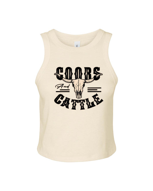 Coors Cattle Cropped Tank